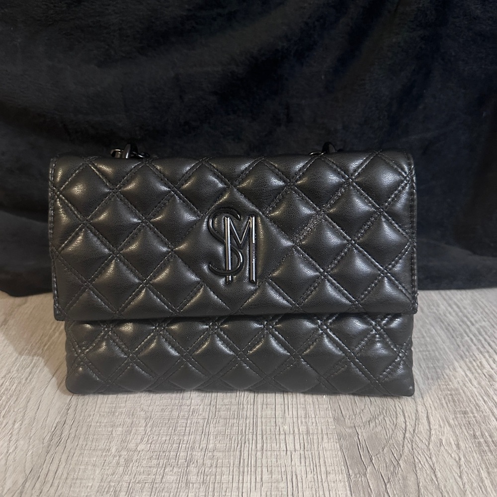 Steve Madden Black Quilted Crossbody Bag